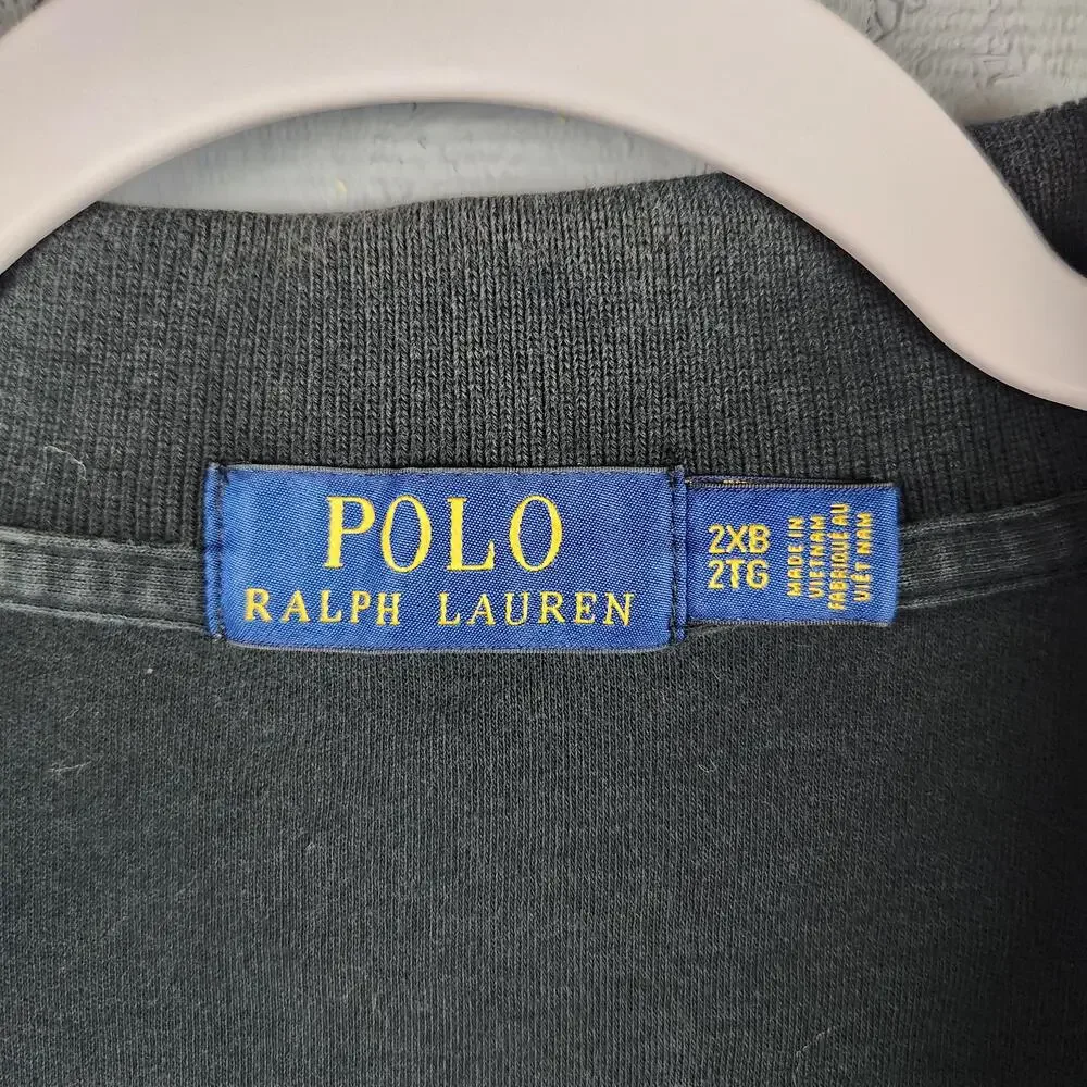 Polo Ralph Lauren Polo Shirt Mens 2XB Big Black Red Small Pony Logo Short Sleeve